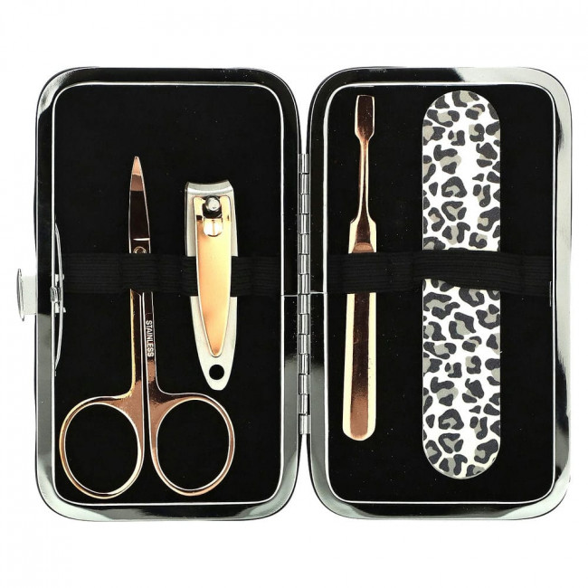 The Vintage Cosmetic Co., Manicure Purse, Leopard Print, 1 Kit The Vintage Cosmetic Co., Manicure Purse, Leopard Print, 1 Kit