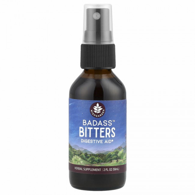WishGarden Herbs, Badass Bitters, отличный аперитив, 59 мл (2 жидк. Унции) WishGarden Herbs, Badass Bitters, отличный аперитив, 59 мл (2 жидк. Унции)