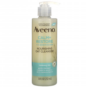 Aveeno, Calm + Restore, Питательное очищающее средство из овса, без отдушек, 7,8 жидких унций (232 мл)