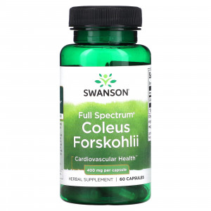 Swanson, Coleus Forskohlii полного спектра, 400 мг, 60 капсул Swanson, Coleus Forskohlii полного спектра, 400 мг, 60 капсул
