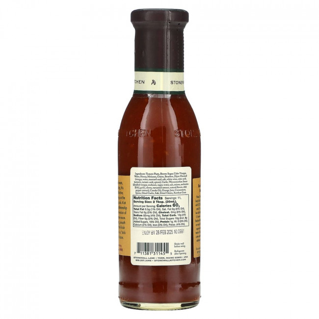 Stonewall Kitchen, Bourbon Molasses Barbecue Sauce, 11 fl oz (330 ml)