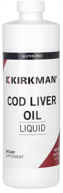 Kirkman Labs, жидкий жир печени трески, без запаха, 473 мл (16 жидк. унций) Kirkman Labs, жидкий жир печени трески, без запаха, 473 мл (16 жидк. унций)