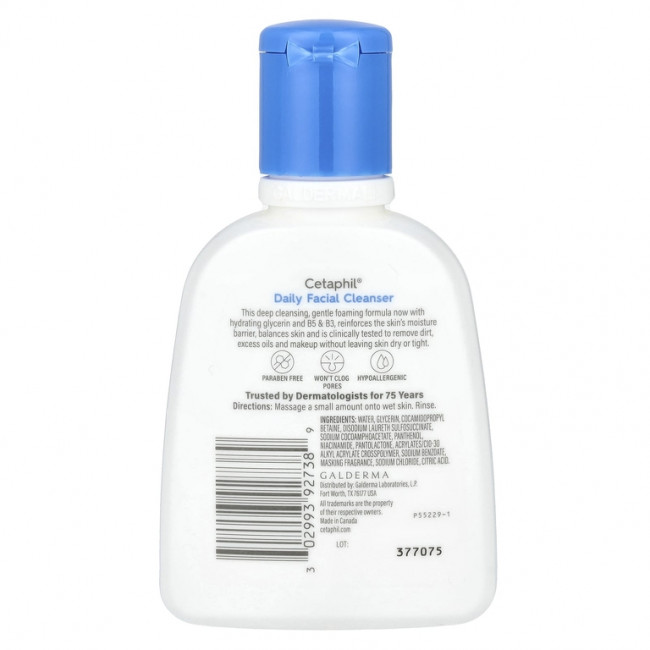 Cetaphil, Ежедневное очищающее средство для лица, 118 мл (4 жидк. Унции)