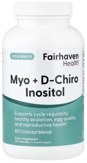 Fairhaven Health, мио- и D-хироинозитол, 240 капсул