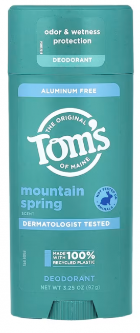 Tom's of Maine, дезодорант без алюминия, горный родник, 92 г (3,25 унции)