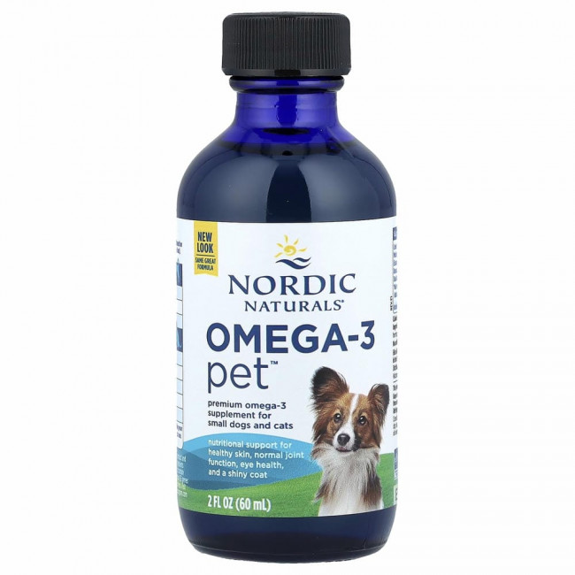 Nordic Naturals, Омега-3 для питомцев, для кошек и небольших собак, 2 жидких унции (60 мл) Nordic Naturals, Омега-3 для питомцев, для кошек и небольших собак, 2 жидких унции (60 мл)