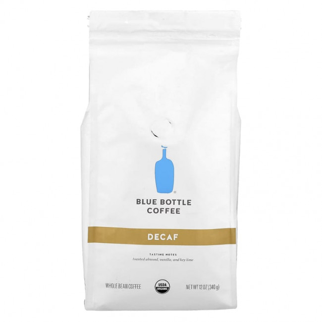 Blue Bottle Coffee, Кофе, цельные зерна, без кофеина, 340 г (12 унций) Blue Bottle Coffee, Кофе, цельные зерна, без кофеина, 340 г (12 унций)