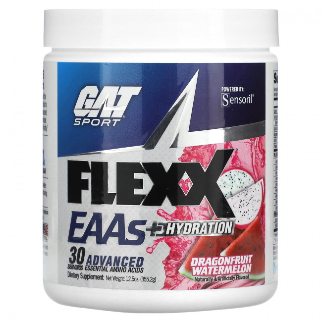 GAT, Flexx EAA + Hydration, арбуз из драконьего плода, 355,2 г (12,5 унции) GAT, Flexx EAA + Hydration, арбуз из драконьего плода, 355,2 г (12,5 унции)