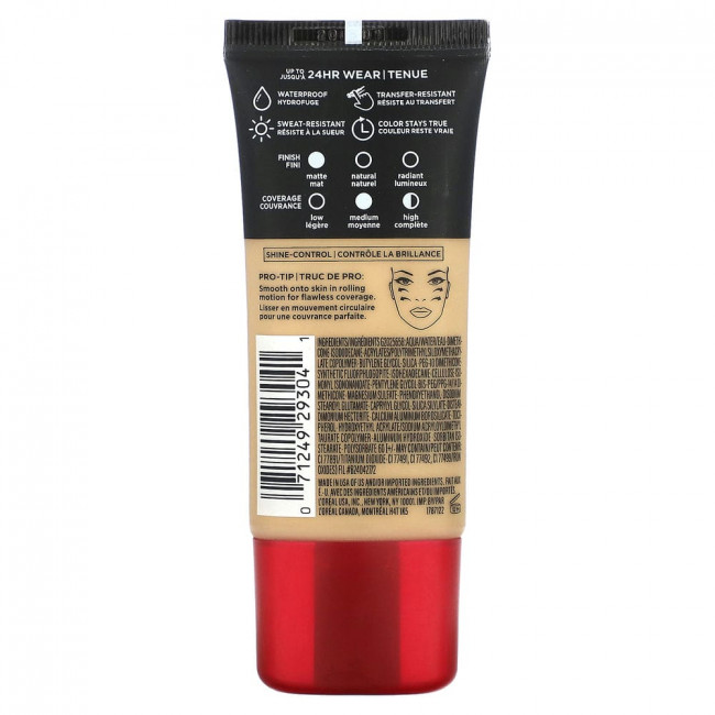 L'Oreal, Тональная основа Infallible Pro-Matte, оттенок натуральный бежевый 105, 30 мл L'Oreal, Тональная основа Infallible Pro-Matte, оттенок натуральный бежевый 105, 30 мл