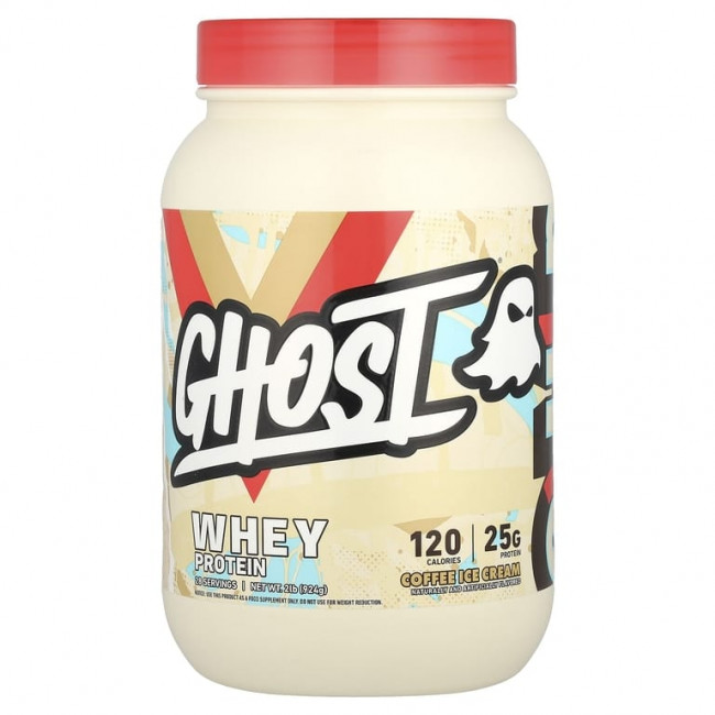 Ghost, Сывороточный протеин, кофейное мороженое, 924 г (2 фунта) Ghost, Сывороточный протеин, кофейное мороженое, 924 г (2 фунта)