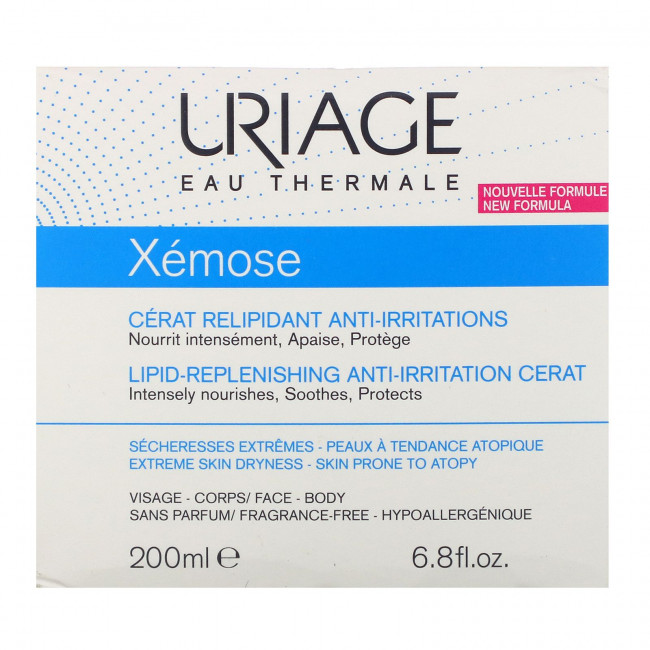 Uriage, Xemose, Восстанавливающий липидный состав против раздражения Cerat, без отдушек, 6,8 жидких унций (200 мл) Uriage, Xemose, Восстанавливающий липидный состав против раздражения Cerat, без отдушек, 6,8 жидких унций (200 мл)