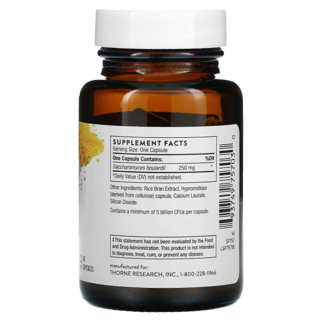 Thorne Research, Sacro-B, пробиотик, 60 капсул Thorne Research, Sacro-B, пробиотик, 60 капсул