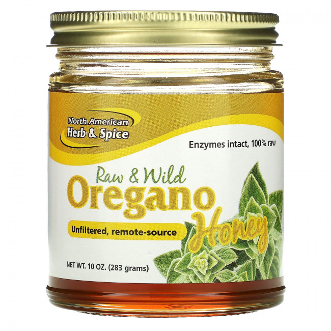North American Herb & Spice, сырой дикий мед орегано, 283 г (10 унций) North American Herb & Spice, сырой дикий мед орегано, 283 г (10 унций)