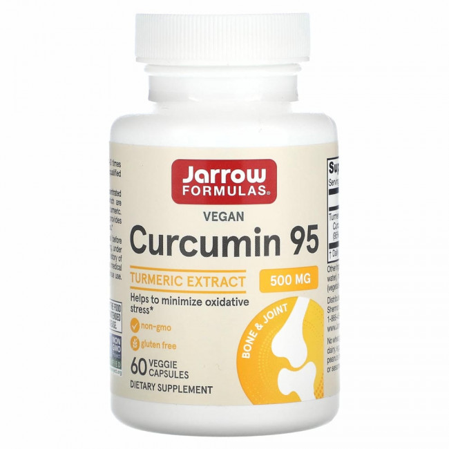 Jarrow Formulas, куркумин 95, 500 мг, 60 растительных капсул