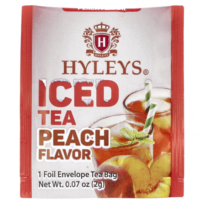Hyleys Tea, Черный чай со льдом, спокойствие, 20 чайных пакетиков в индивидуальной упаковке, 40 г (1,41 унции)