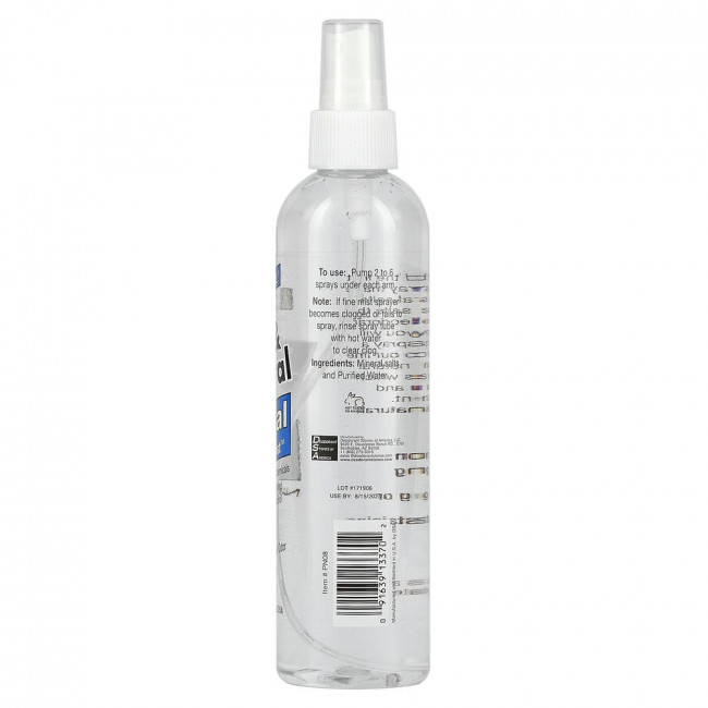 Thai Deodorant Stone, Чистый и натуральный дезодорант Crystal Deodorant Mist, без запаха, 240 мл (8 унций)