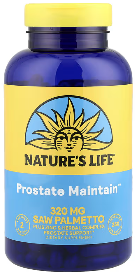 Nature's Life, Prostate Maintain 600 Plus, 250 вегетарианских капсул