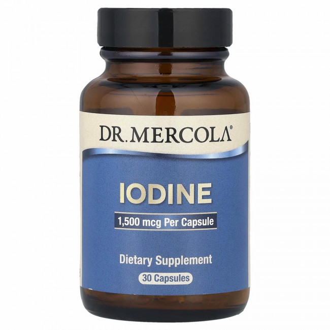 Dr. Mercola, йод, 1,5 мг, 30 капсул