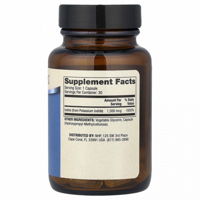 Dr. Mercola, йод, 1,5 мг, 30 капсул