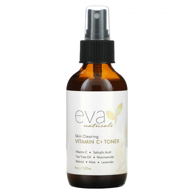 Eva Naturals, Очищающий тоник с витамином C +, 120 мл (4 унции) Eva Naturals, Очищающий тоник с витамином C +, 120 мл (4 унции)