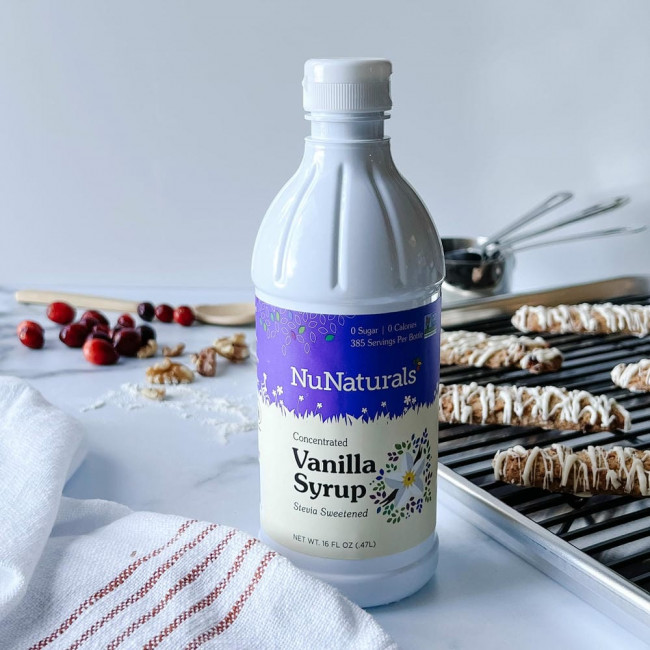 NuNaturals, NuStevia, ванильный сироп, 16 жидких унций (47 л)