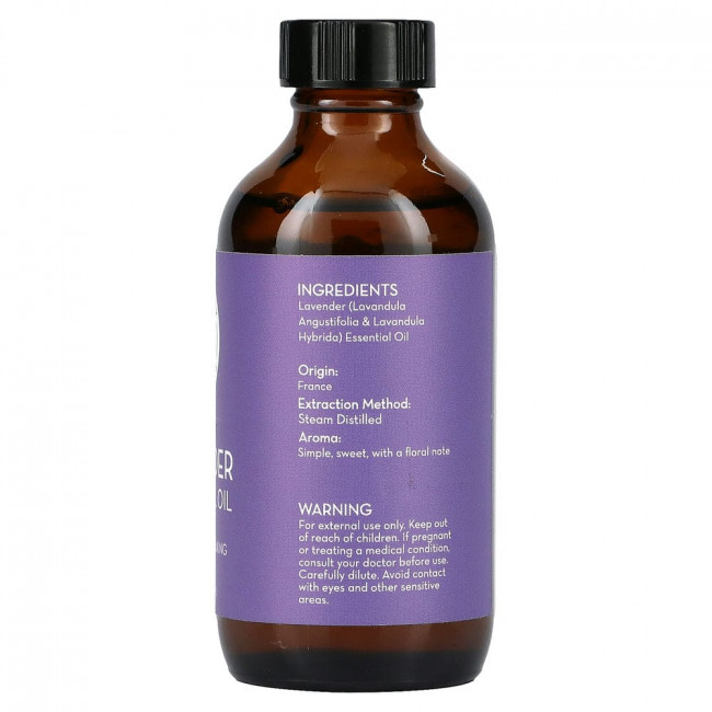Pure Body Naturals, Эфирное масло лаванды, 120 мл (4 жидк. Унции)
