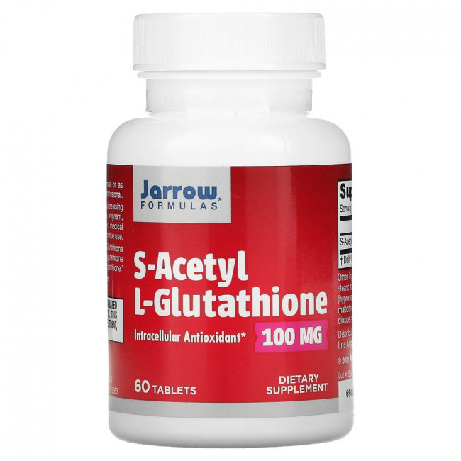 Jarrow Formulas, S-ацетил L-глутатион, 100 мг, 60 таблеток Jarrow Formulas, S-ацетил L-глутатион, 100 мг, 60 таблеток