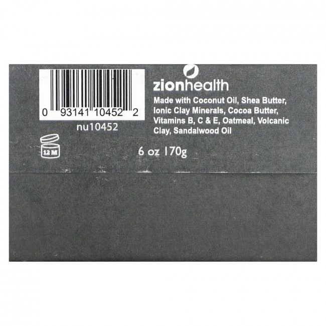Zion Health, Ancient Clay, шампунь и мыло, сандаловое дерево, 70 г (6 унций)
