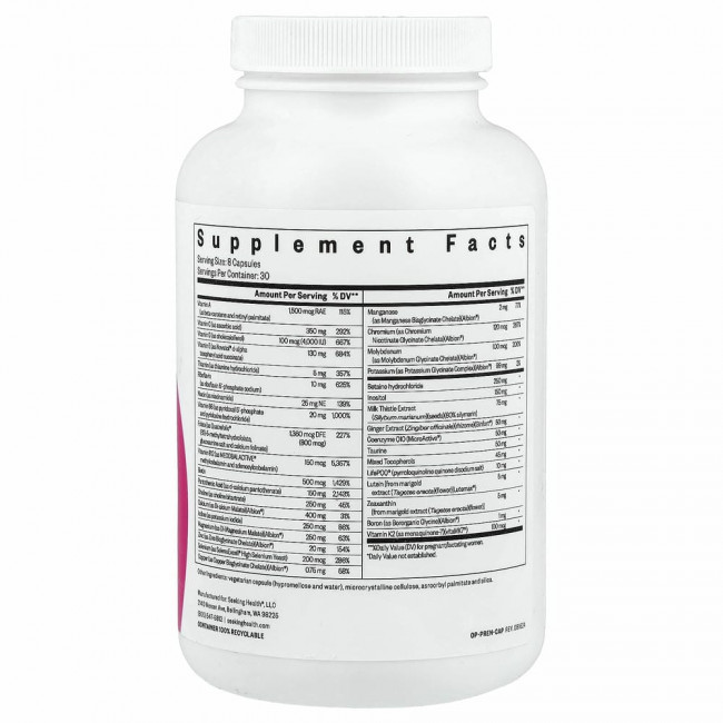 Seeking Health, Optimal Prenatal, 240 вегетарианских капсул