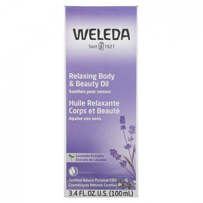 Weleda, Расслабляющее масло для тела и красоты, Экстракты лаванды, 3.4 ж. унц.(100 мл)