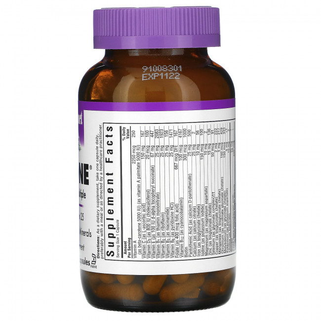 Bluebonnet Nutrition, Мультивитамины Multi One, для ежедневного употребления, 120 растительных капсул Bluebonnet Nutrition, Мультивитамины Multi One, для ежедневного употребления, 120 растительных капсул