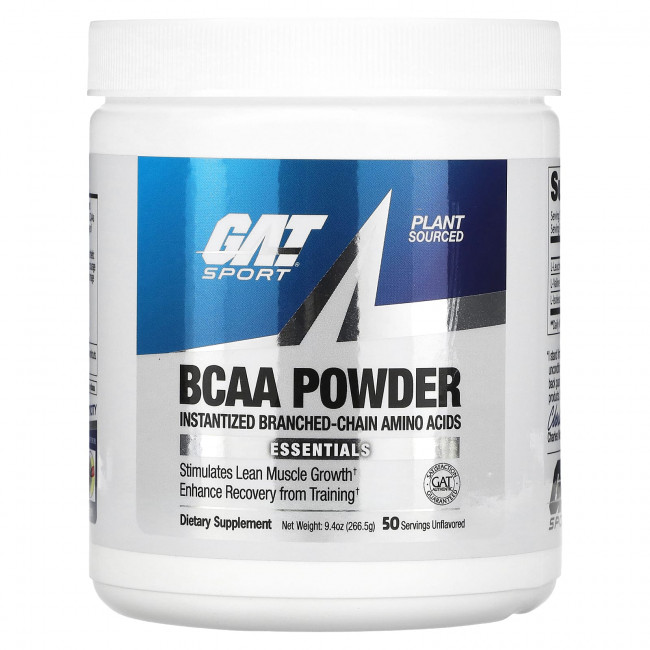 GAT, BCAA в порошке, без добавок, 266,5 г (9,4 унции) GAT, BCAA в порошке, без добавок, 266,5 г (9,4 унции)