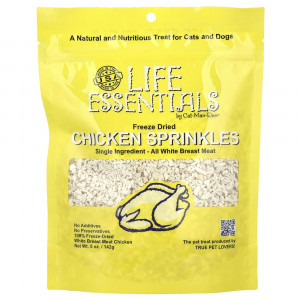 Корм для кошек и собак Cat-Man-Doo, Life Essentials, сушеная курица, 142 г (5 унций)