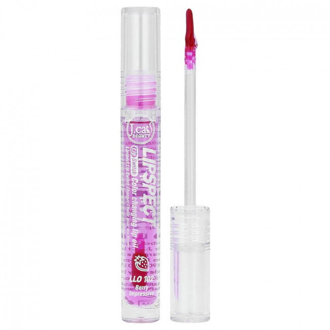 J.Cat Beauty, Lipspect Lip Switch, масло для губ, меняющее цвет, LLO 102 Berry Impressive, 0.1 fl oz (3 ml)