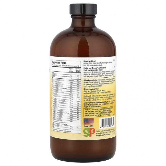 GreenPeach, Advanced Multiple Vitamin, смесь фруктов, 473 мл (16 жидк. Унций) GreenPeach, Advanced Multiple Vitamin, смесь фруктов, 473 мл (16 жидк. Унций)
