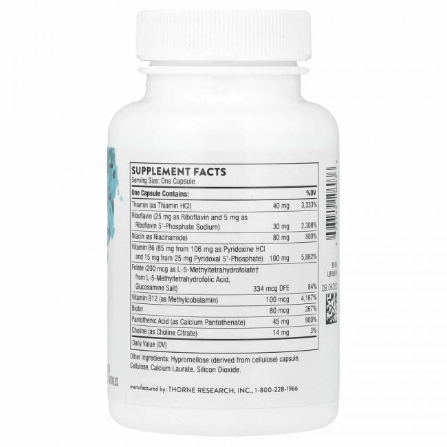 Thorne Research, B-Complex #6, 60 капсул Thorne Research, B-Complex #6, 60 капсул