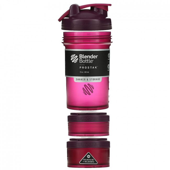 Blender Bottle, Pro Stak, слива, 651 мл (22 унции) Blender Bottle, Pro Stak, слива, 651 мл (22 унции)