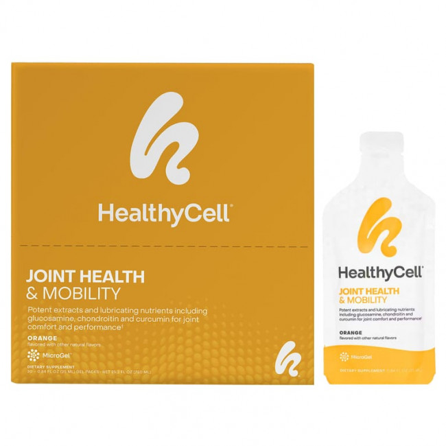HealthyCell, Здоровье и подвижность суставов, апельсин, 30 гелевых пакетиков по 25 мл (0,84 жидк. Унции)