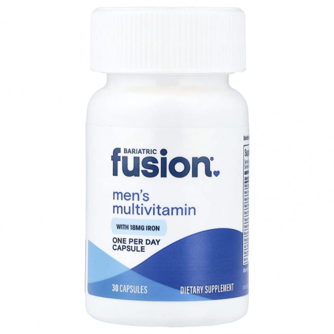 Bariatric Fusion, Мультивитамины с железом для мужчин, 30 капсул Bariatric Fusion, Мультивитамины с железом для мужчин, 30 капсул