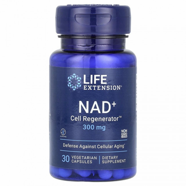 Life Extension, регенератор NAD и клеток, 300 мг, 30 вегетарианских капсул