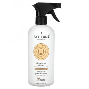 ATTITUDE, Furry Friends, Natural Pet Care, очищающее средство для всех поверхностей, лаванда, 473 мл (16 жидк. Унций)