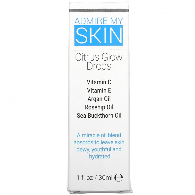 Admire My Skin, Citrus Glow Drops, 30 мл (1 жидк. Унция) Admire My Skin, Citrus Glow Drops, 30 мл (1 жидк. Унция)