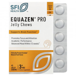 SFI Health, Equazen® Pro, от 3 лет, натуральные фрукты, 45 жевательных конфет.
