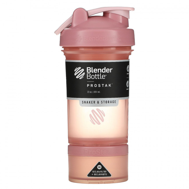 Blender Bottle, ProStak, розово-розовый, 651 мл (22 унции) Blender Bottle, ProStak, розово-розовый, 651 мл (22 унции)