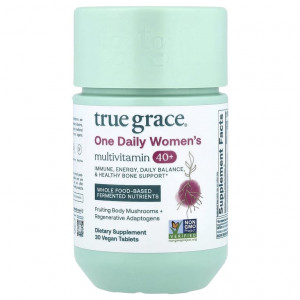 True Grace, One Daily Multivitamin, мультивитамины для женщин старше 40 лет, 30 веганских таблеток