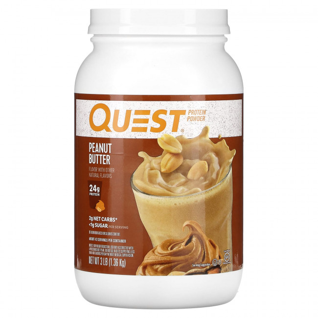 Quest Nutrition, Протеиновый порошок, арахисовая паста, 1,36 кг (3 фунта) Quest Nutrition, Протеиновый порошок, арахисовая паста, 1,36 кг (3 фунта)