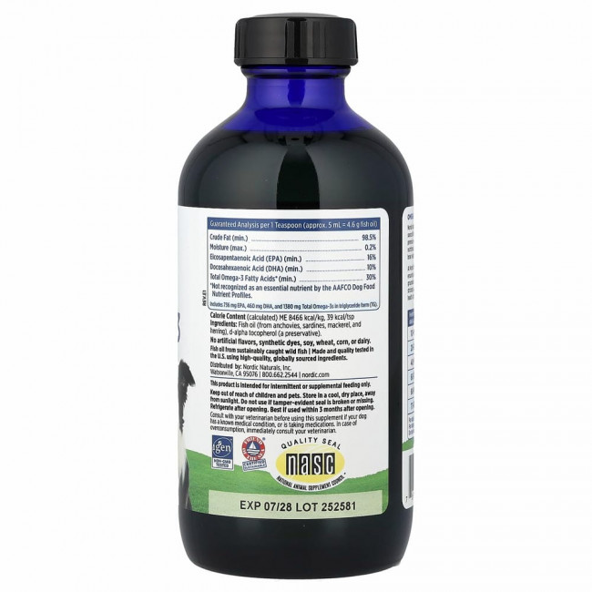 Nordic Naturals, Омега-3 для домашних животных, 237 мл (8 жидких унций)