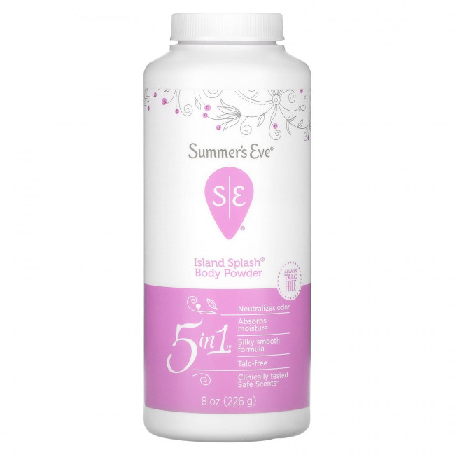 Summer's Eve, Пудра для тела 5 in 1, Island Splash, 226 г Summer's Eve, Пудра для тела 5 in 1, Island Splash, 226 г