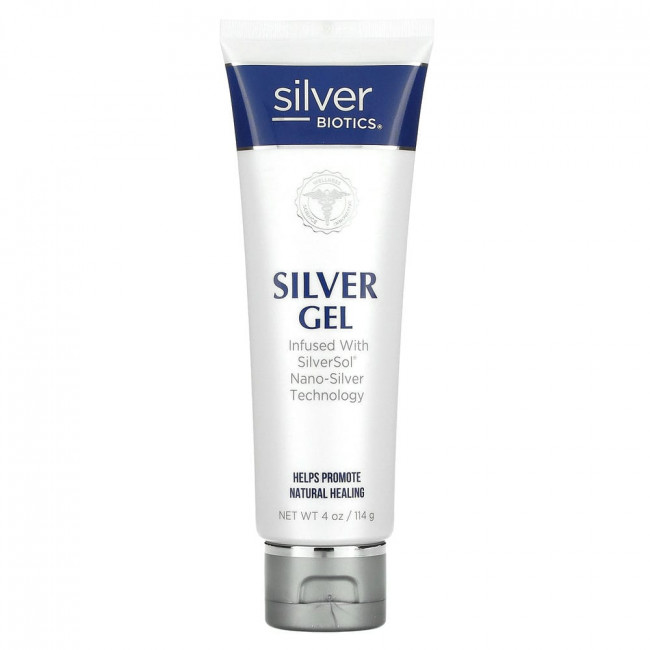 American Biotech Labs, Silver Biotics, Silver gel, гидрогель с добавкой SliverSol с нано-серебром, 4 жидких унции (114 г) American Biotech Labs, Silver Biotics, Silver gel, гидрогель с добавкой SliverSol с нано-серебром, 4 жидких унции (114 г)