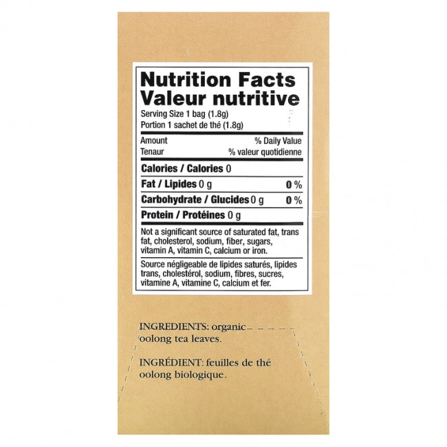 Uncle Lee's Tea, Imperial Organic, органический чай улун, 18 чайных пакетиков, 32,4 г (1,14 унции)